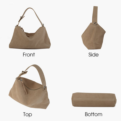 Beige Suede Handbag