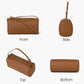 Korean-style genuine leather mini handbag, women's cylindrical crossbody bag