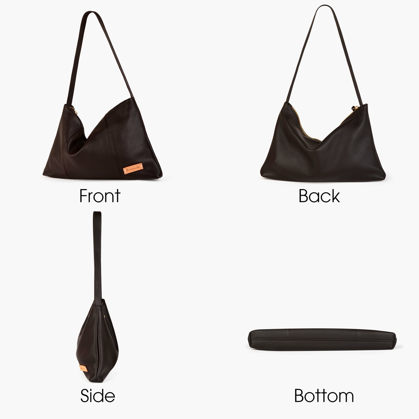 Premium Full Grained Leather Dumpling Bag for Women Crossbody Bag