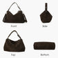 Women's suede handbag, high-end minimalist crossbody bag, suitable for work commute