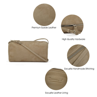 Beige Suede Handbag