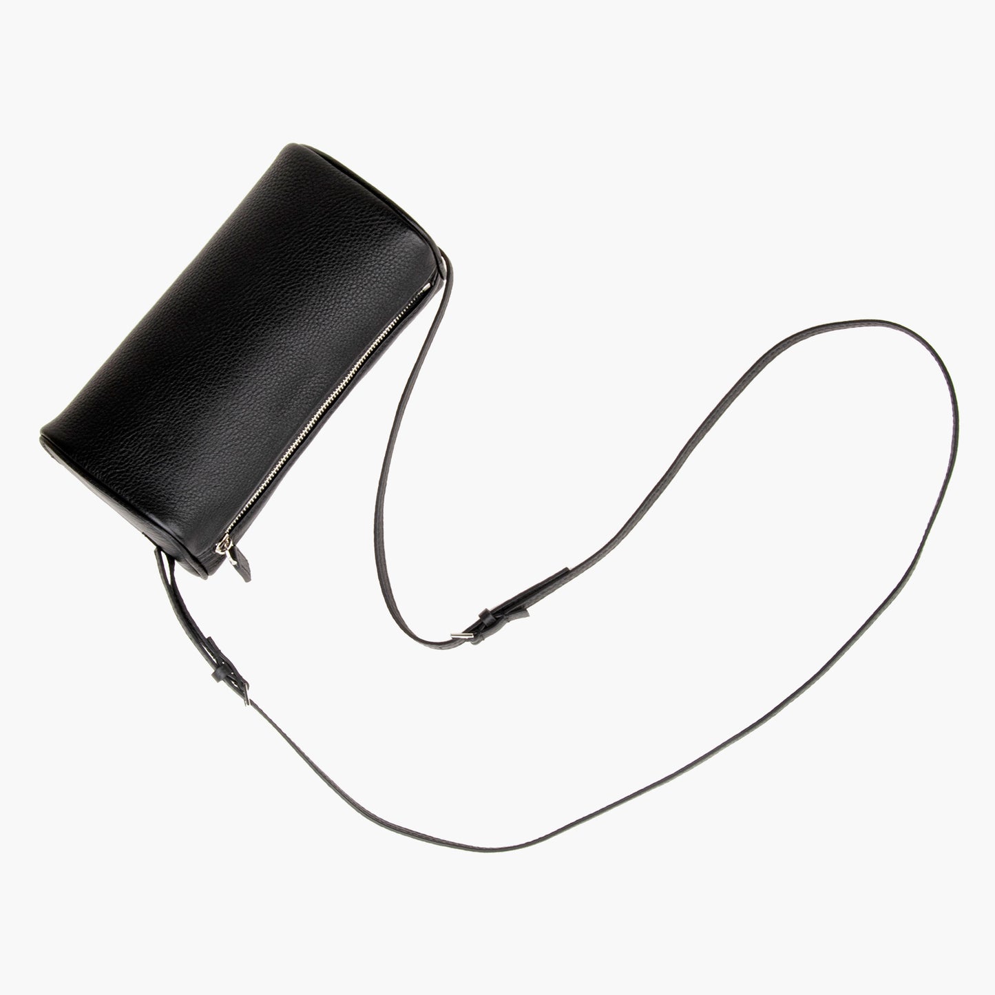 Black high-quality leather women's handbag, simple and lightweight crossbody bag
