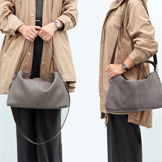 Suede Slouchy Suede Shoulder Bag