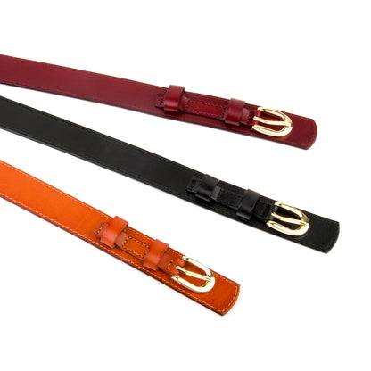 Donnain Natural Vegetable Leather Retro Belt for Dresses Skirt Women Waist Belts