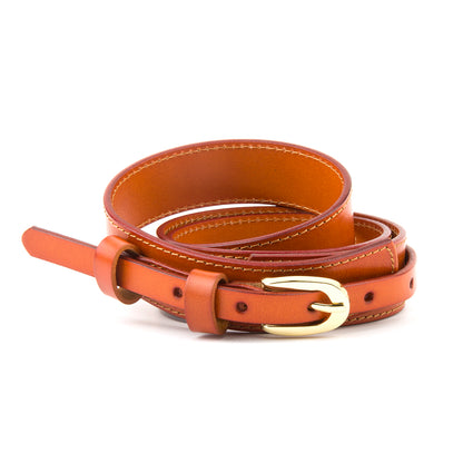 Donnain Natural Vegetable Leather Retro Belt for Dresses Skirt Women Waist Belts