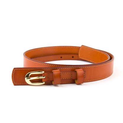 Donnain Natural Vegetable Leather Retro Belt for Dresses Skirt Women Waist Belts