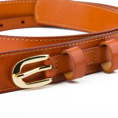 Donnain Natural Vegetable Leather Retro Belt for Dresses Skirt Women Waist Belts
