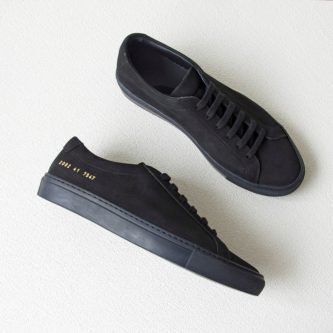 Minimalist Nubuck Leather Flat Sneakers