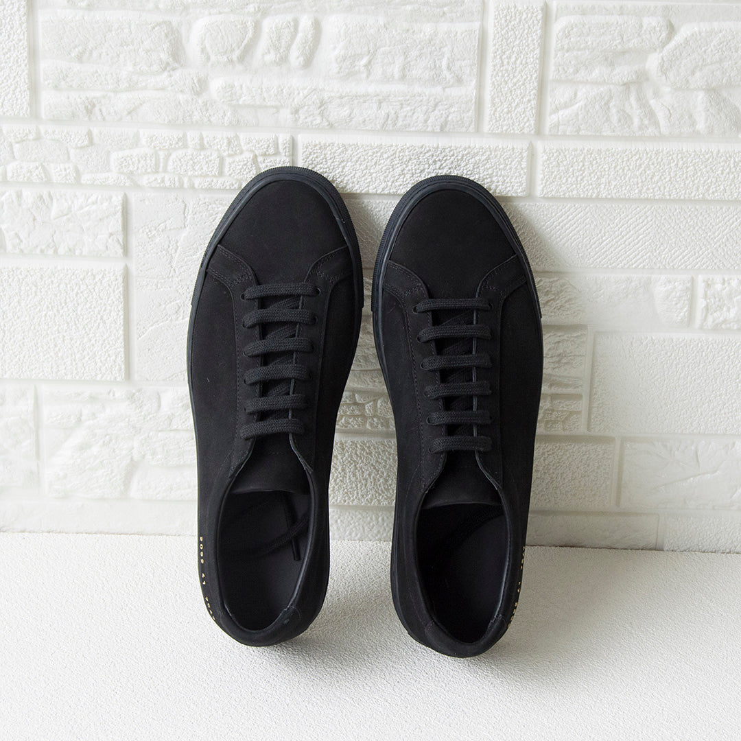 Minimalist Nubuck Leather Flat Sneakers