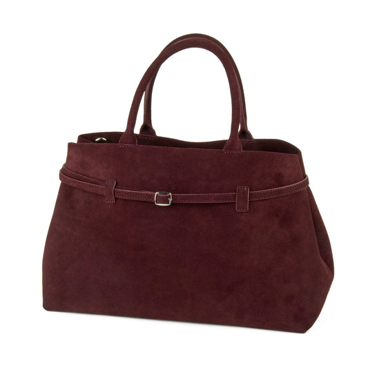 Suede Tote Handbag