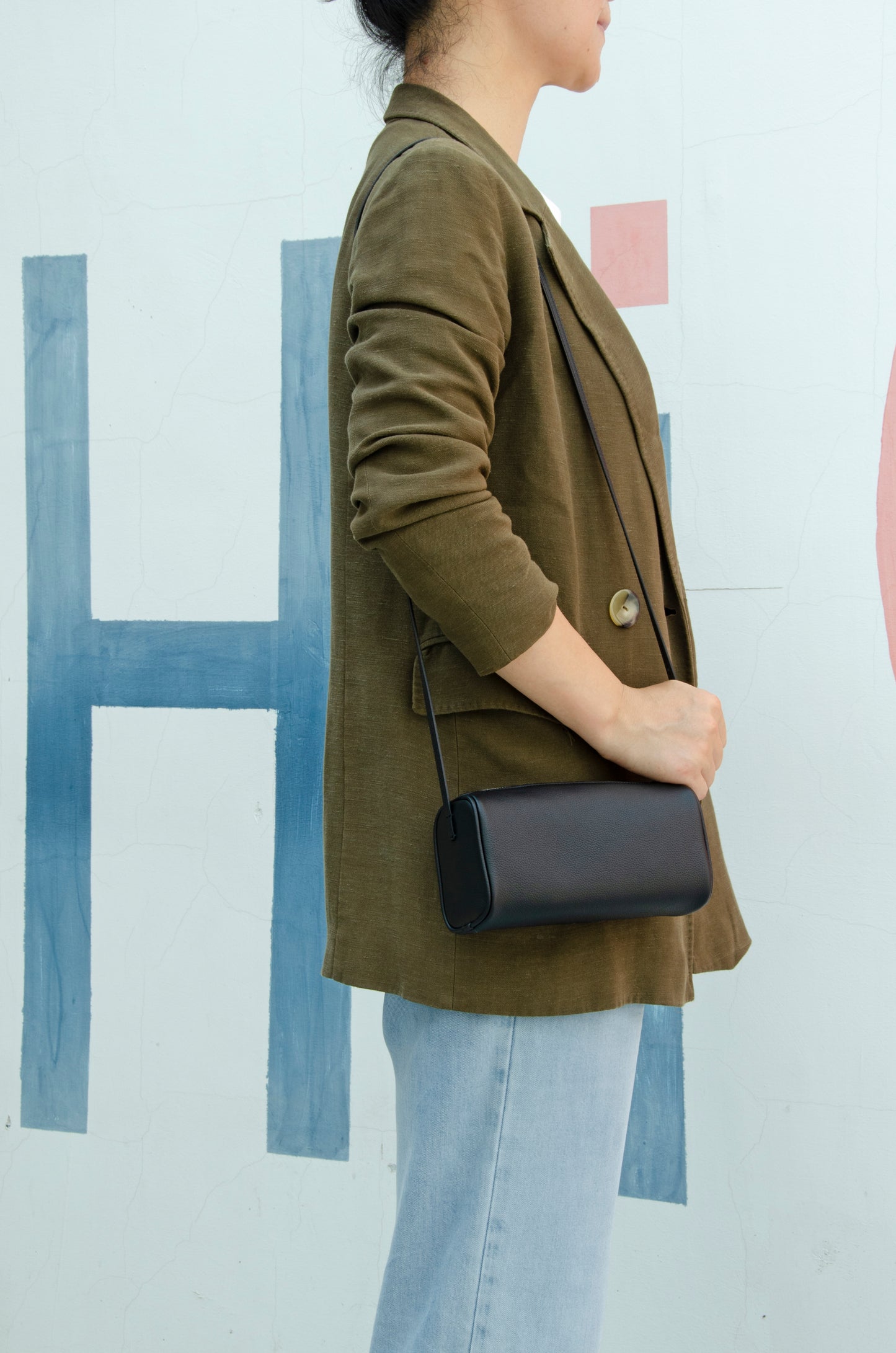 White Cylindrical Handbag