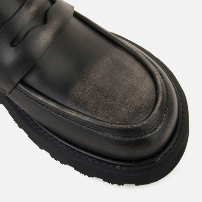 Platform Loafer Women Retro Low Heel Shoes