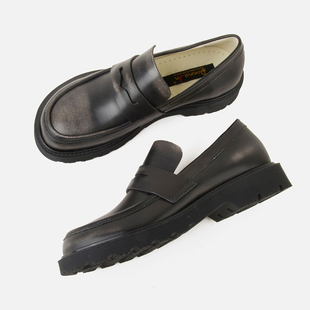 Platform Loafer Women Retro Low Heel Shoes