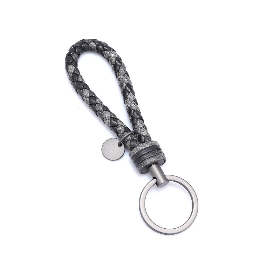 Dopamine Colors Woven Leather Key Chain