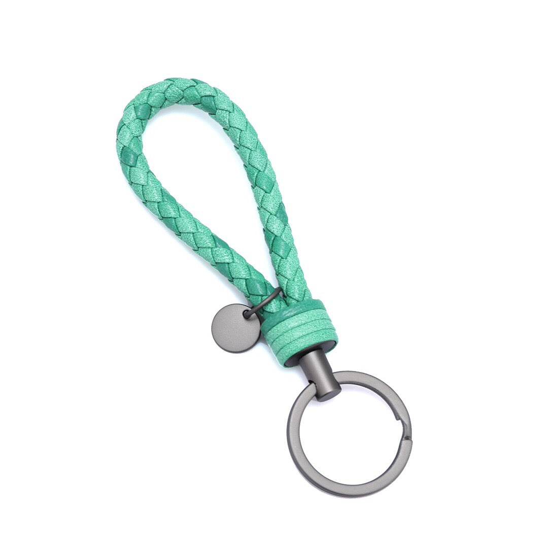 Dopamine Colors Woven Leather Key Chain