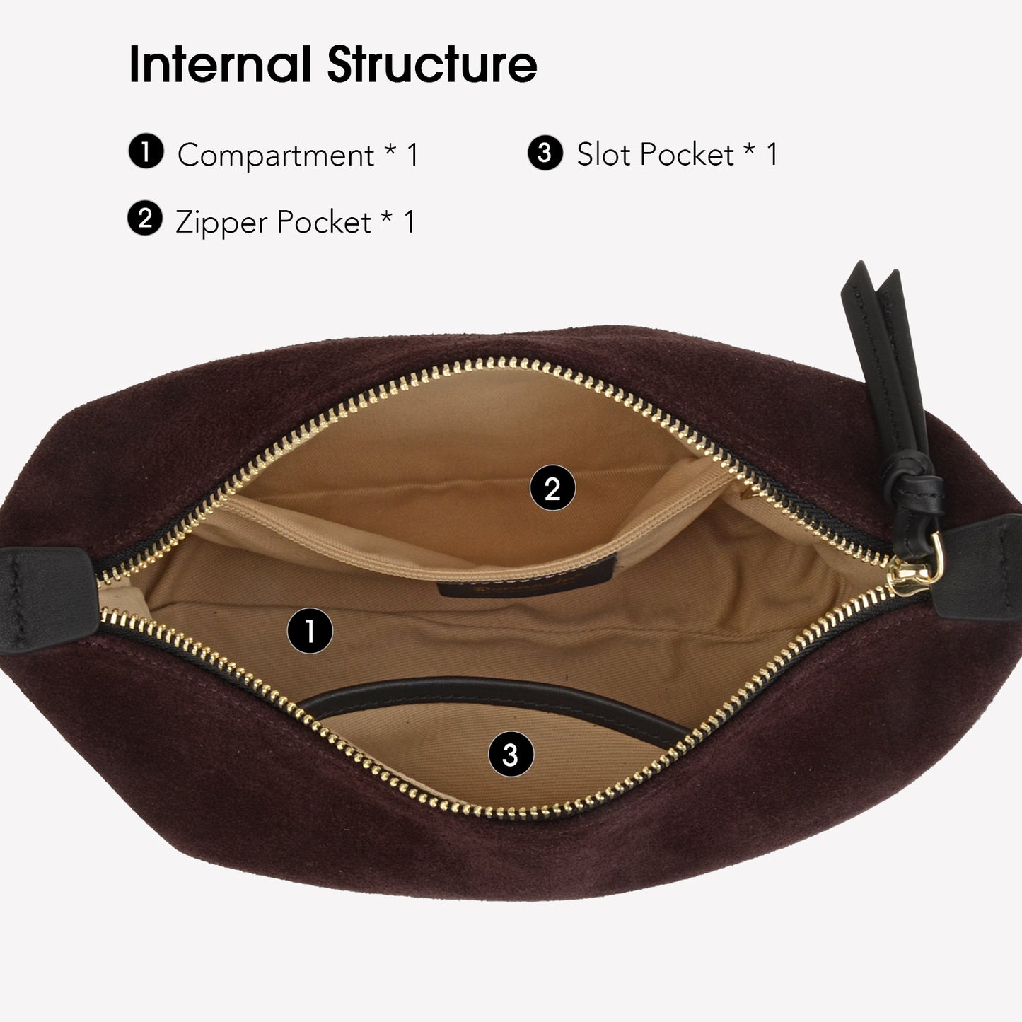 Slouchy Suede Crescent Hobo Bag for Women, Suede Trendy Shoulder Satchels Bag and Work Tote Bags for Women