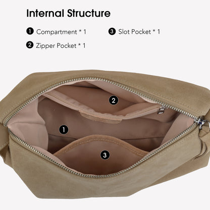 Beige Suede Handbag