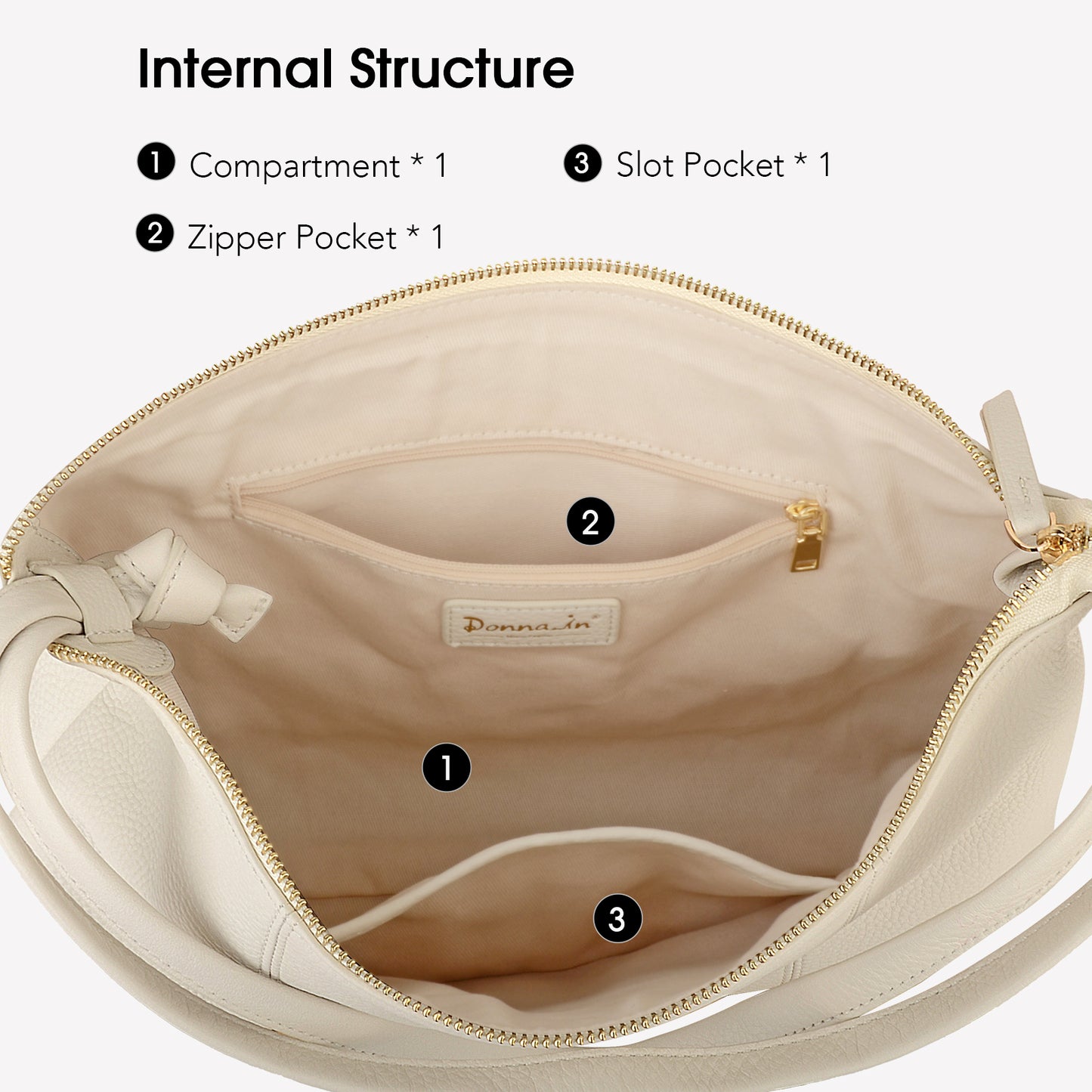 Premium cowhide women's dumpling bag, large-capacity fashionable shoulder bag