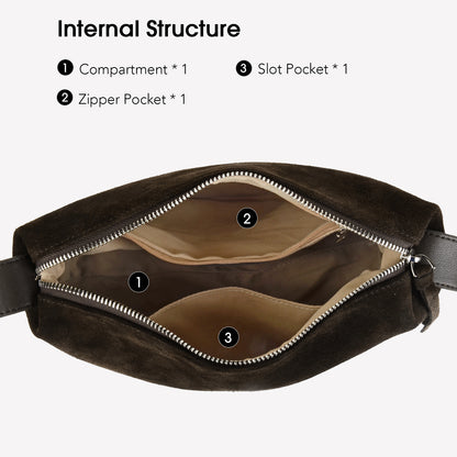 Coffee Suede Tote Handbag
