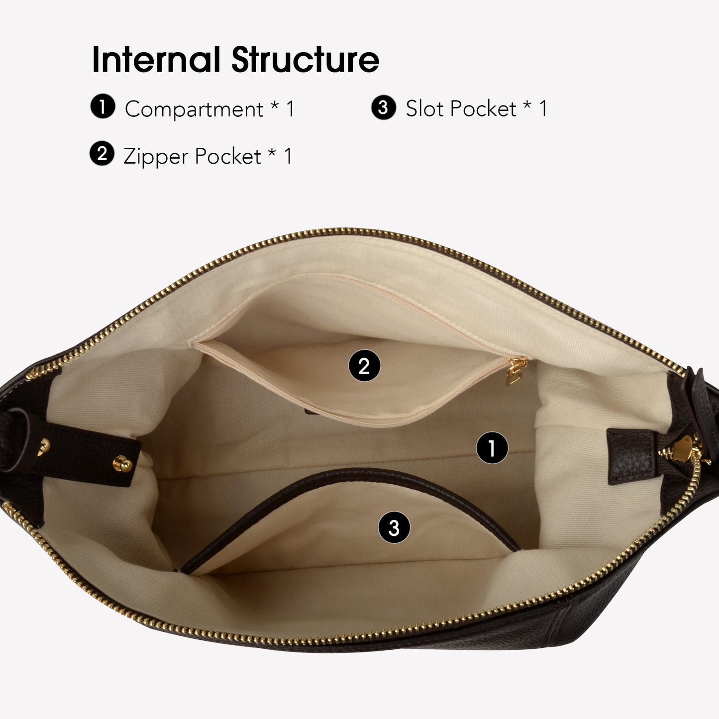 Premium Full Grained Leather Dumpling Bag for Women Crossbody Bag