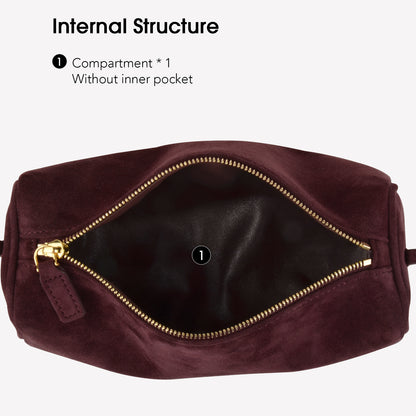 High-quality suede handbag, mini compact women's crossbody bag