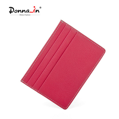 Slim Card Holder Trendy Y2K Color Genuine Leather