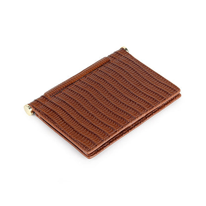 Cowhide Leather Metal Card Protector Purse for Cards