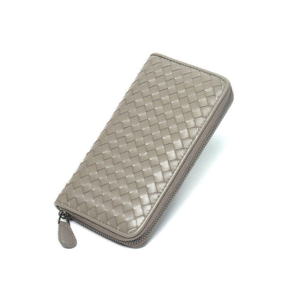 Handmde Woven Leather Long Wallet