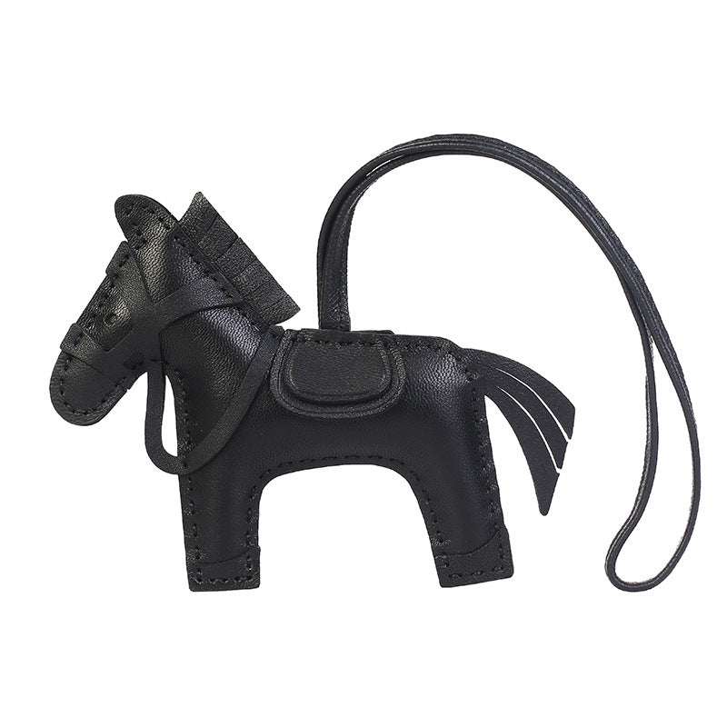 Handmade Stitching Lambskin Horse Mini Style Bag Pendant