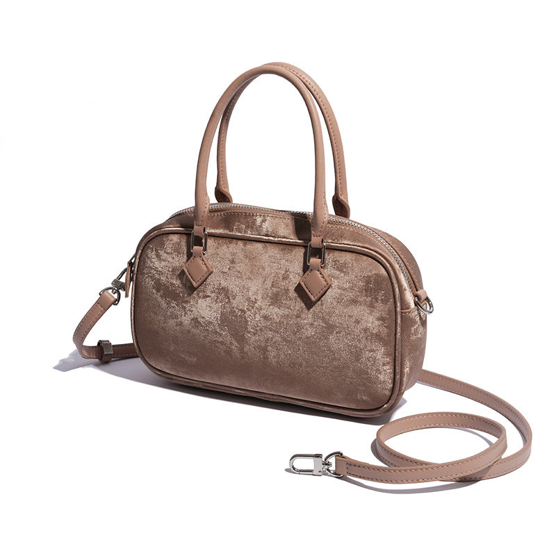 Donnain Satin Leather Handbags