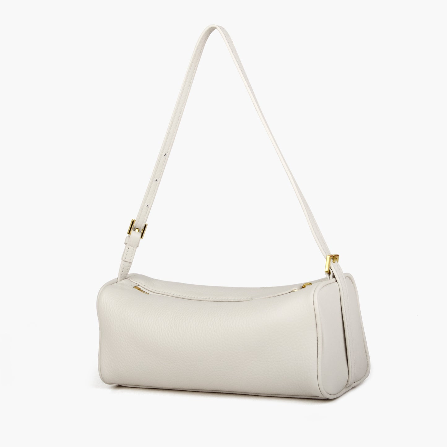 Women's genuine leather cylindrical shoulder bag, multifunctional use