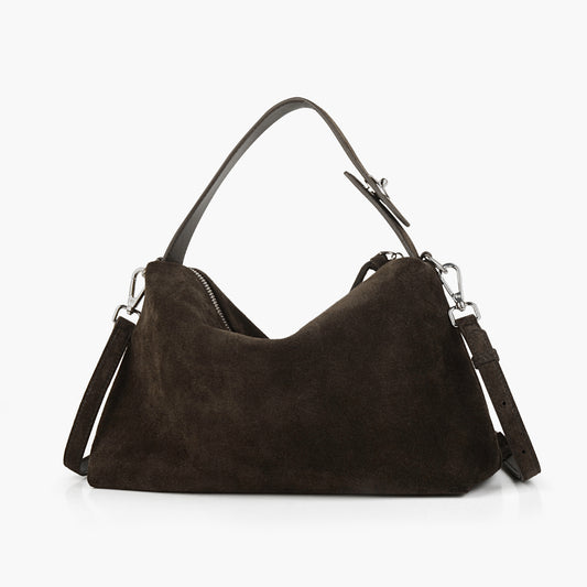 Women's suede handbag, high-end minimalist crossbody bag, suitable for work commute