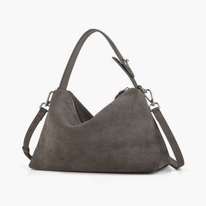 New suede simple handbag, women's large-capacity crossbody bag
