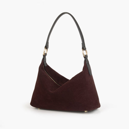 Slouchy Suede Crescent Hobo Bag for Women, Suede Trendy Shoulder Satchels Bag and Work Tote Bags for Women