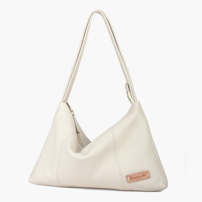 Premium cowhide women's dumpling bag, large-capacity fashionable shoulder bag