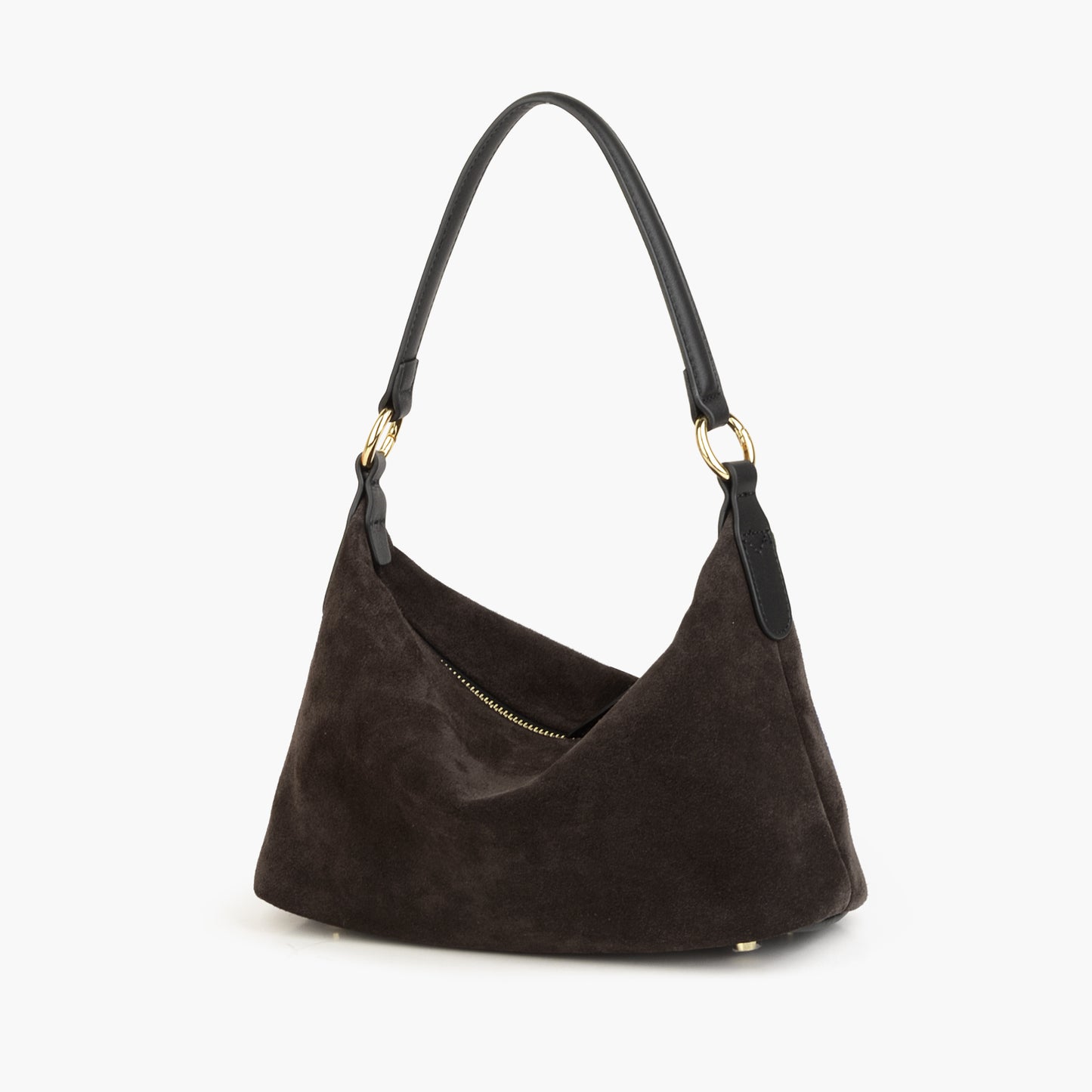 Suede Women's Handbag, Large Capacity Crescent Shoulder Bag