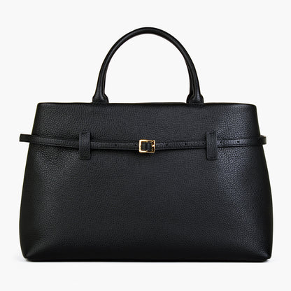 Large women's handheld work bag, high-quality cowhide large-capacity handbag