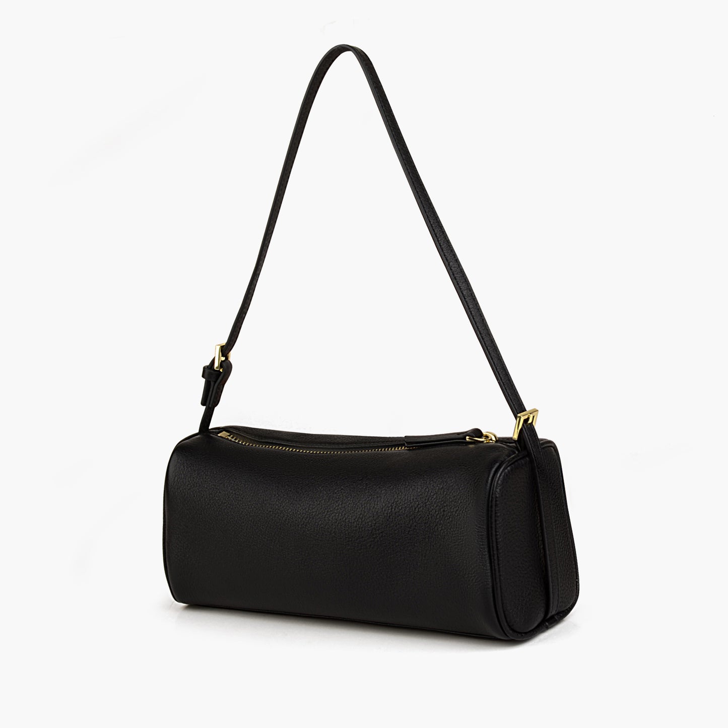 High-quality leather women's crossbody bag, simple cylindrical underarm shoulder bag