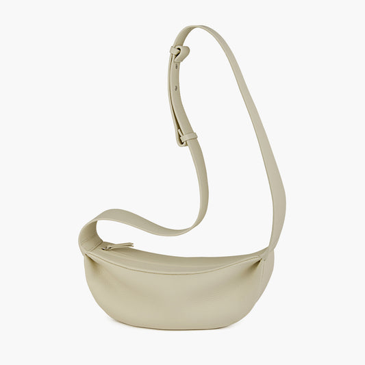 Genuine Leather Sling Bags Crossbody Women, Minimalist Style Casual Chest Bags with Wide Strap