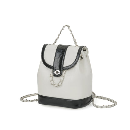 Mini Backpack with Metallic Chain