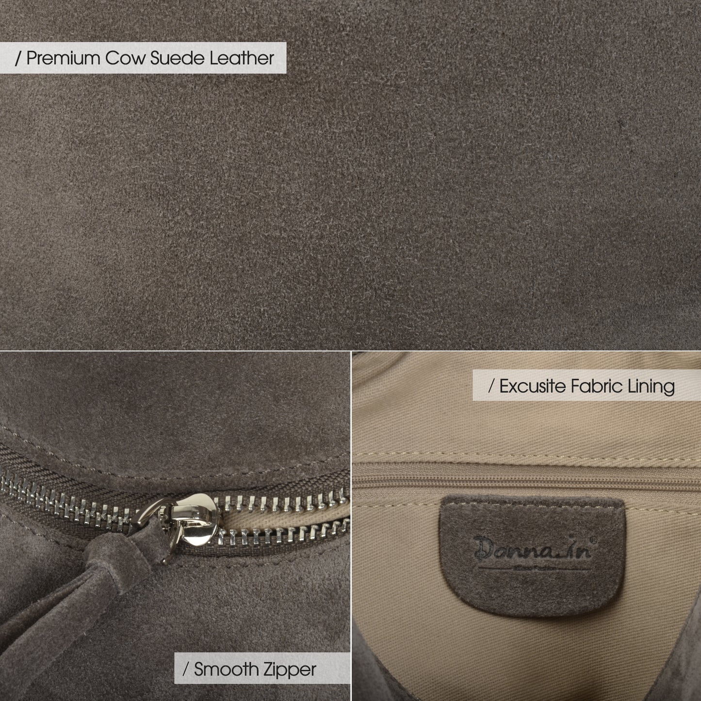 New suede simple handbag, women's large-capacity crossbody bag