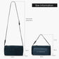 Minimalist women's suede handbag with adjustable shoulder strap