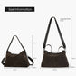 Large women's genuine leather handbag, spacious fashionable crossbody bag