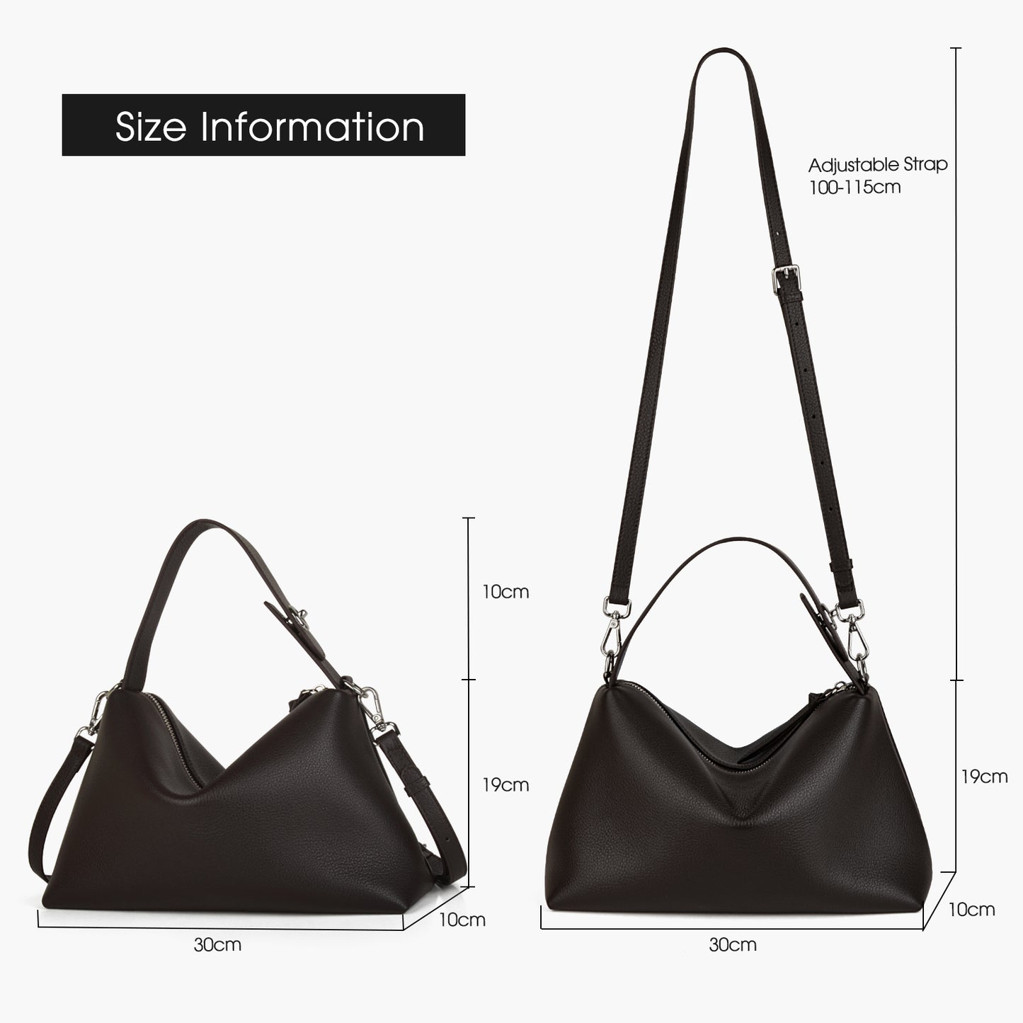 New Genuine Leather Pillow Handbag Simple Crossbody Bag