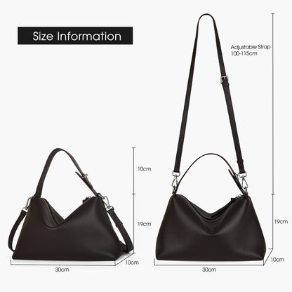 Grain Leather Tote Handbag