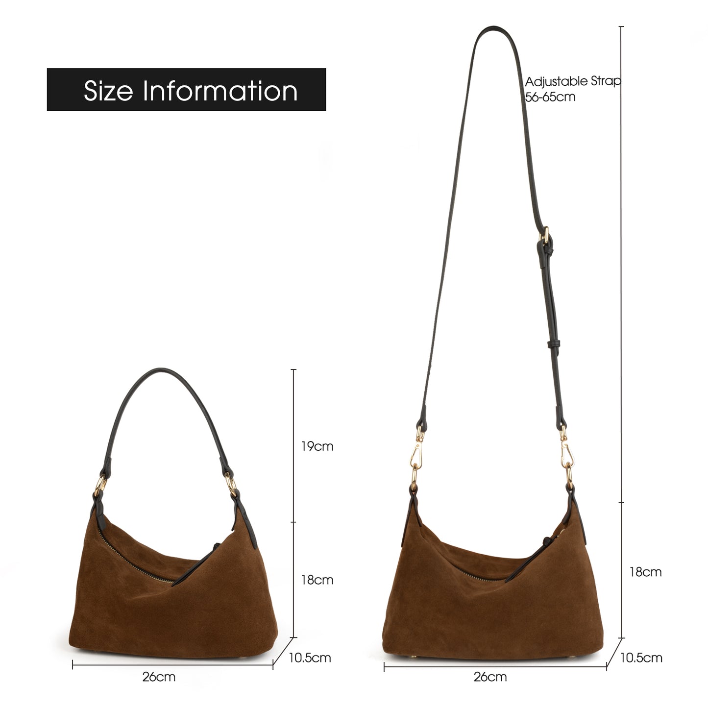 New crescent-shaped women's handbag, high-quality cowhide minimalist crossbody bag