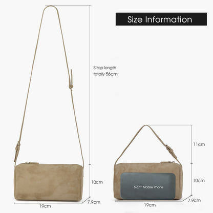 Donnain Suede Leather Crossbody Purses for Women, Small Shoulder Bag with Adjustable Strap and Crossbody Hobo Bag