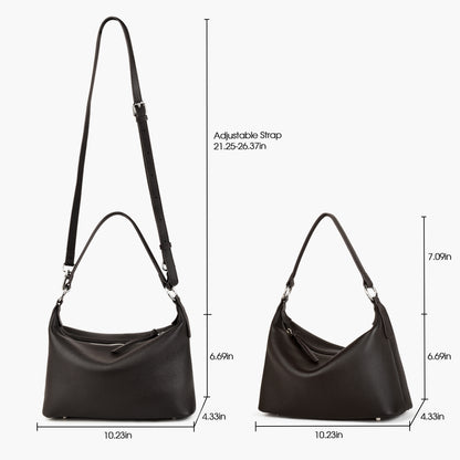Leather Hobo Tote Bag