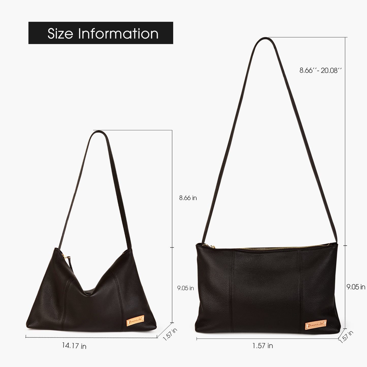Premium Full Grained Leather Dumpling Bag for Women Crossbody Bag