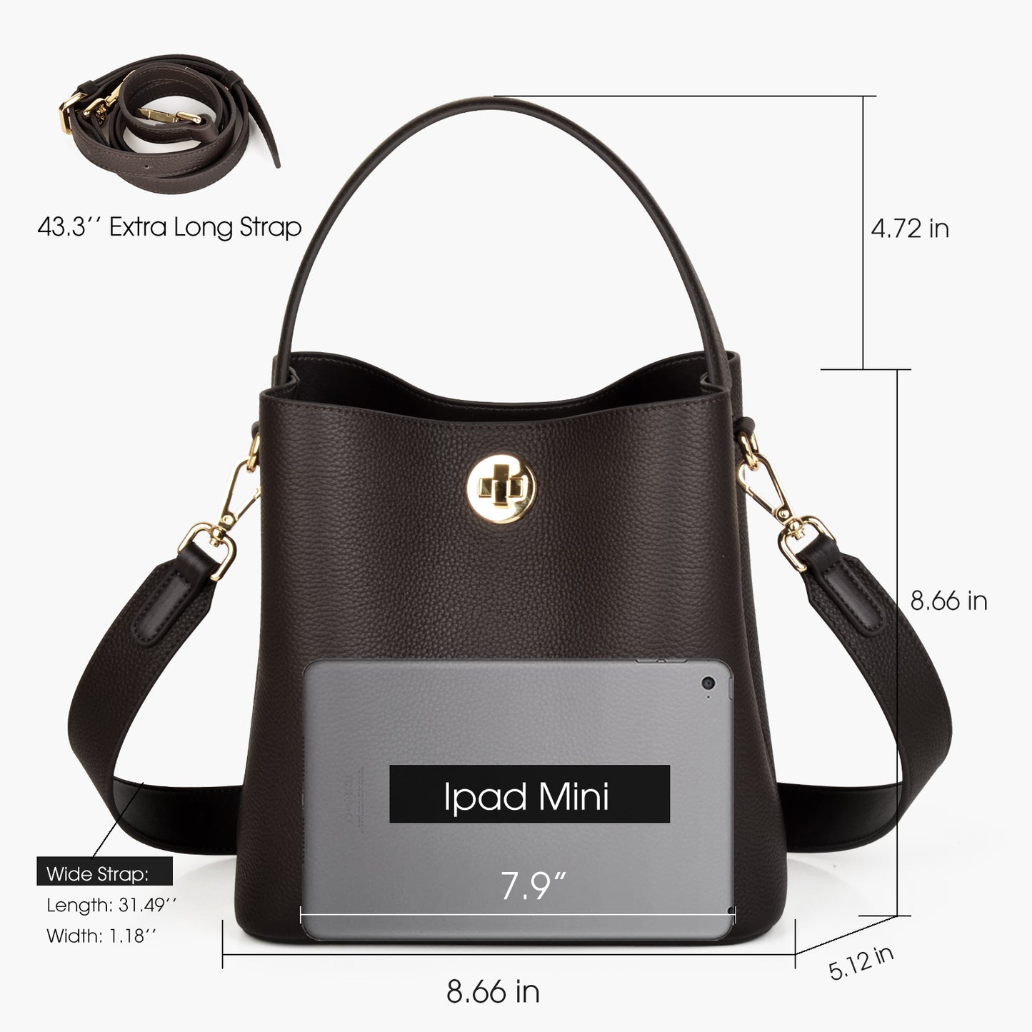 Bucket Bag with Wide Strap